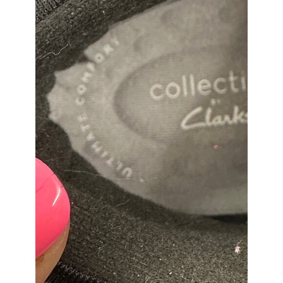 Clark's women's booties wedge cushion comfort black zip - Picture 7 of 9